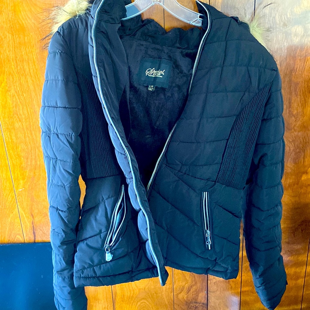 Black puffer jacket
